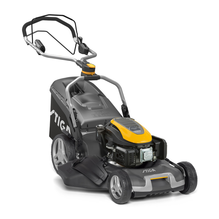 Stiga Combi 955 VE 4-in-1 Variable-Speed Petrol Lawnmower with Electric Start - Main Image - Right Facing.