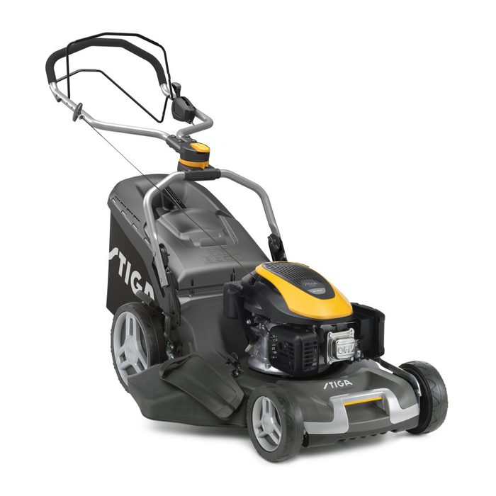 Stiga Combi 955 V 4-in-1 Variable-Speed Petrol Lawnmower - Main Image - Left Facing.