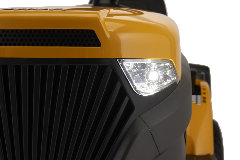 Stiga Estate 598 W - Front-End View of Left-Hand Headlight.