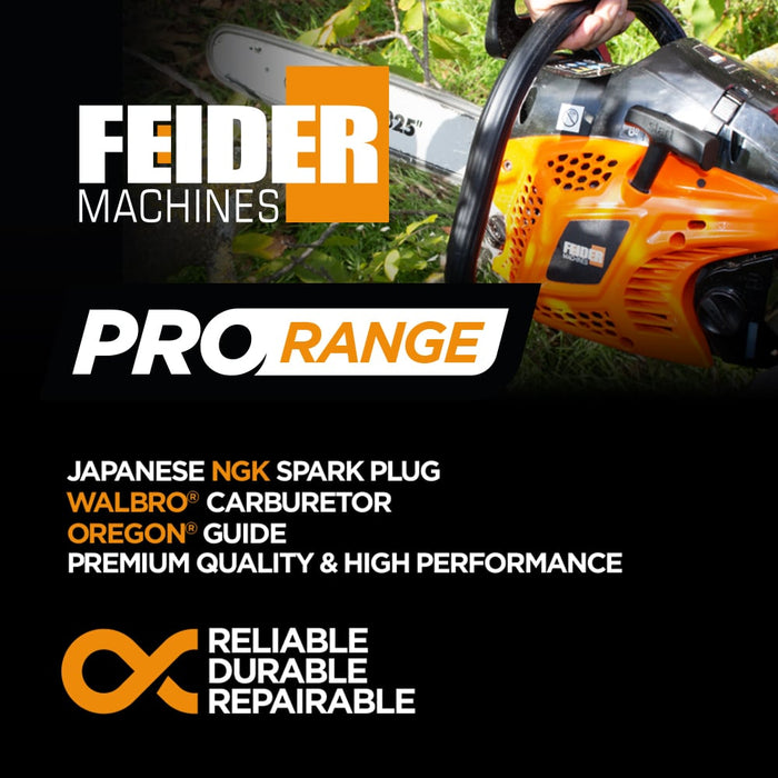 Feider PRO 45 Petrol Chainsaw Kit (46cm Guide Bar)