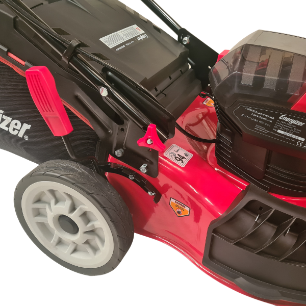 Energizer® TDE-46TC 40v 4-in-1 Variable-Speed Hi-Wheel Cordless Lawnmower Height Of Cut MowDirect