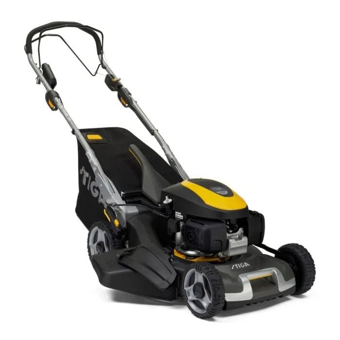 Stiga Twinclip 955 VE 4-in-1 Variable-Speed Petrol Lawnmower with Electric Start & Honda Engine - Main Image - Right Facing.