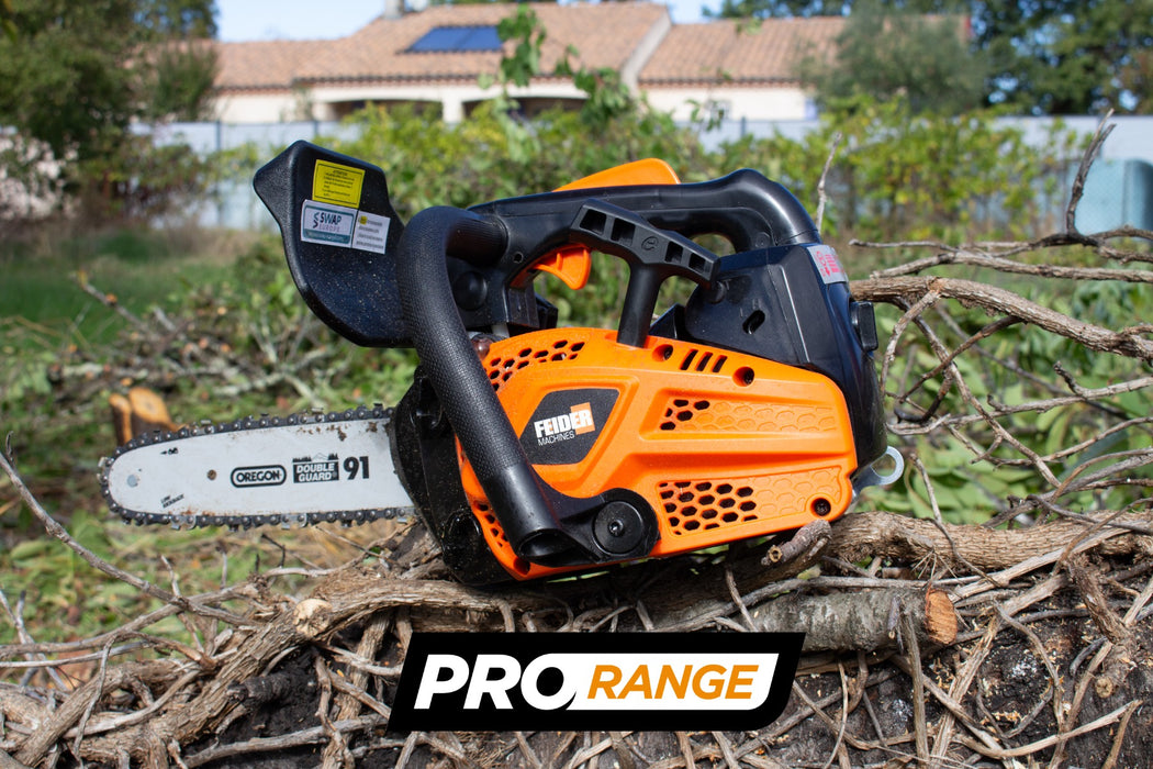 Feider PRO 25 Top-Handle Petrol Arborist's Chainsaw Kit (25cm Guide Bar)