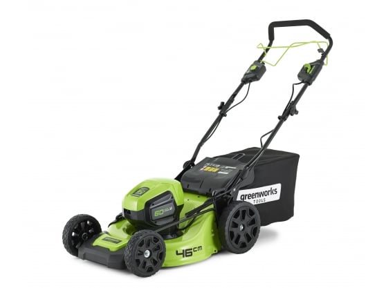 Greenworks GD60LM46SPK4 60v/46cm DigiPro 4-in-1 Self-Propelled Variable-Speed Cordless Lawnmower (Inc. 4Ah Battery & Charger)