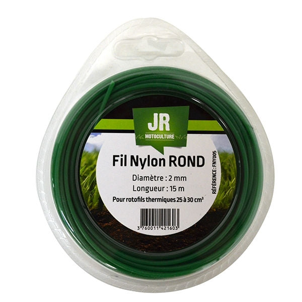 Nylon Round Trimmer-Line -Replacement Strimmer Line - 2mm x 15m -JR FNY005