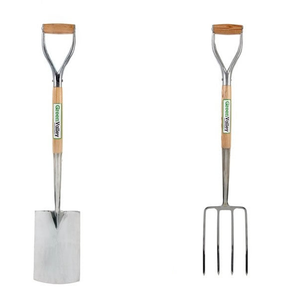 MD Green Valley Stainless Steel Garden Spade/Fork Set (SF0001)