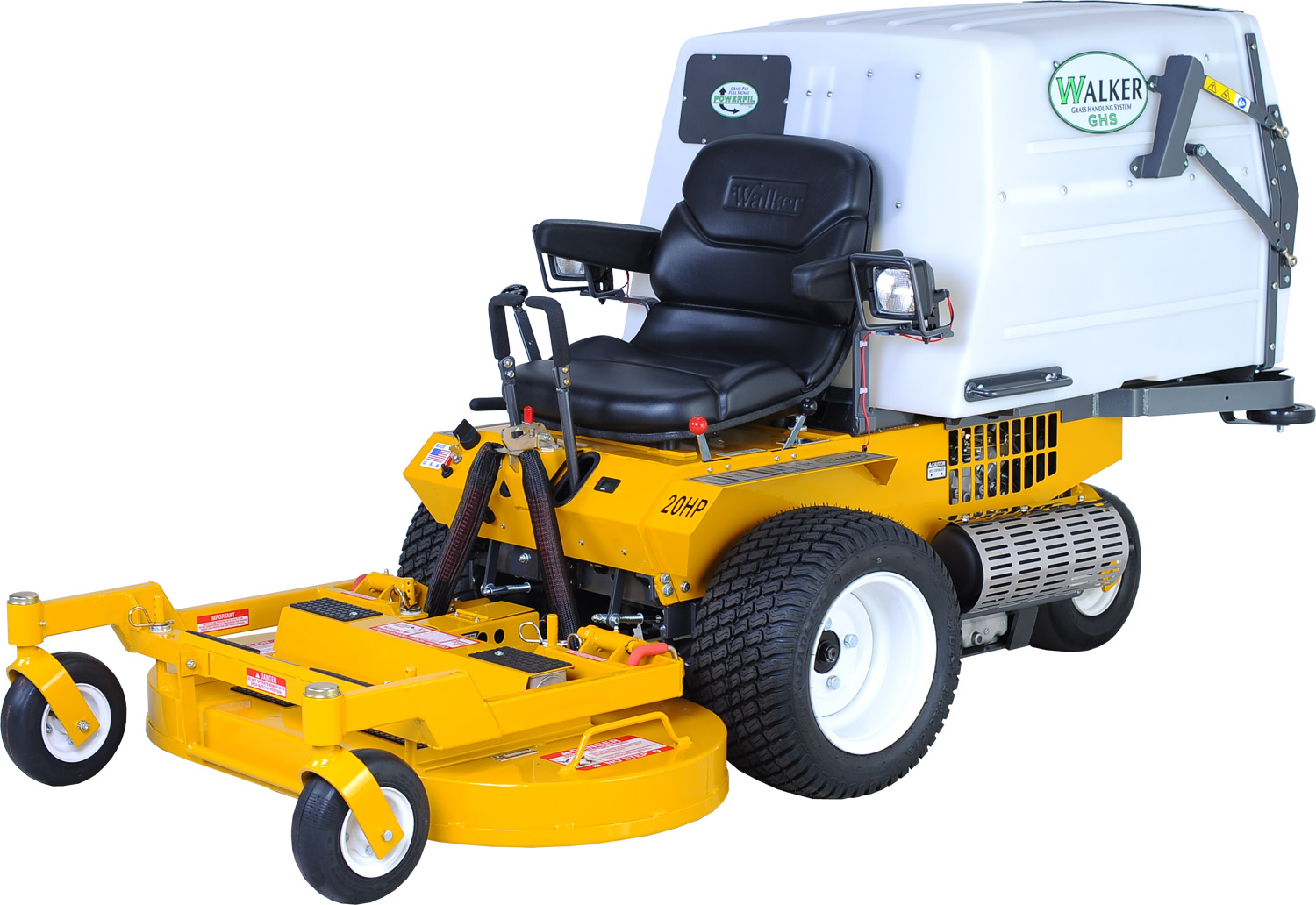 Walker MCGHSCEU 21HP Petrol Out Front Zero-Turn Ride-On Mower (with Manual- Dump Integrated Collector)