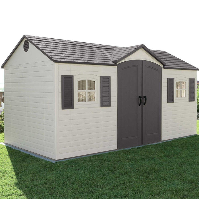 Lifetime 15 x 8 Heavy Duty Plastic Shed - Single Entry