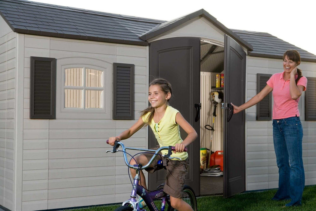 Lifetime 15 x 8 Heavy Duty Plastic Shed - Single Entry