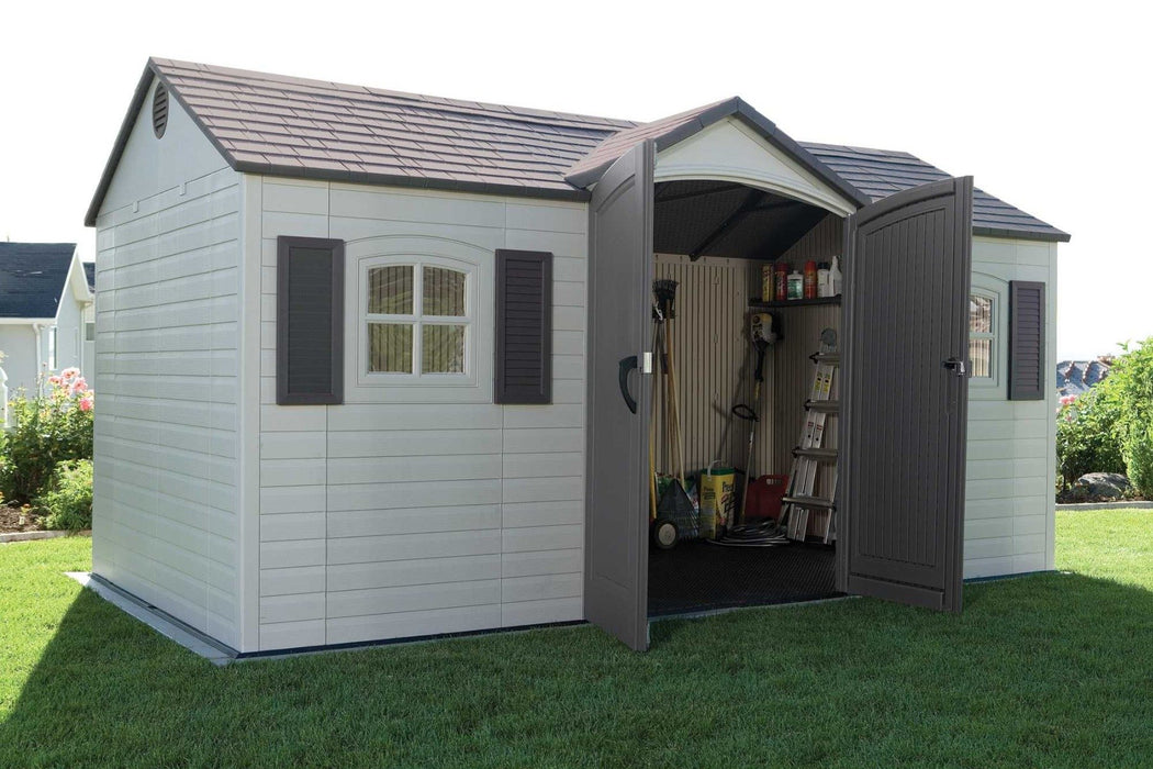 Lifetime 15 x 8 Heavy Duty Plastic Shed - Single Entry
