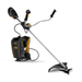 Stiga SBC 900 D AE 48v Cordless Brushcutter - Main Image - Upright - Right Facing with Backpack Battery Harness.