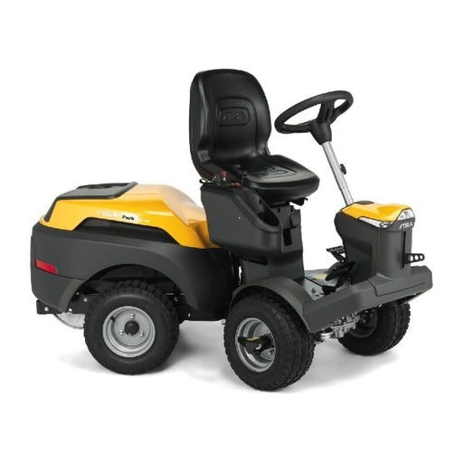 Stiga Park 700 W V-Twin Front-Cut Ride-On Lawnmower - Main Image - Right Facing Without Cutter Deck.