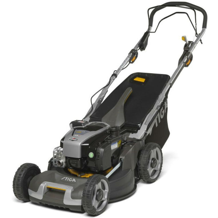 Stiga Twinclip 950 VE 4-in-1 Variable-Speed Petrol Lawnmower with Electric Start - Main Image - Left Facing.