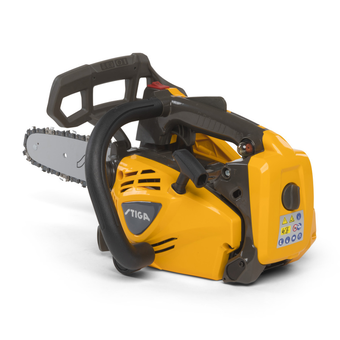 Stiga PR 730 C Top-Handle Petrol Arborist’s Chainsaw with 1/4" Chain - Main Image - Left-Rear View - Left Facing.