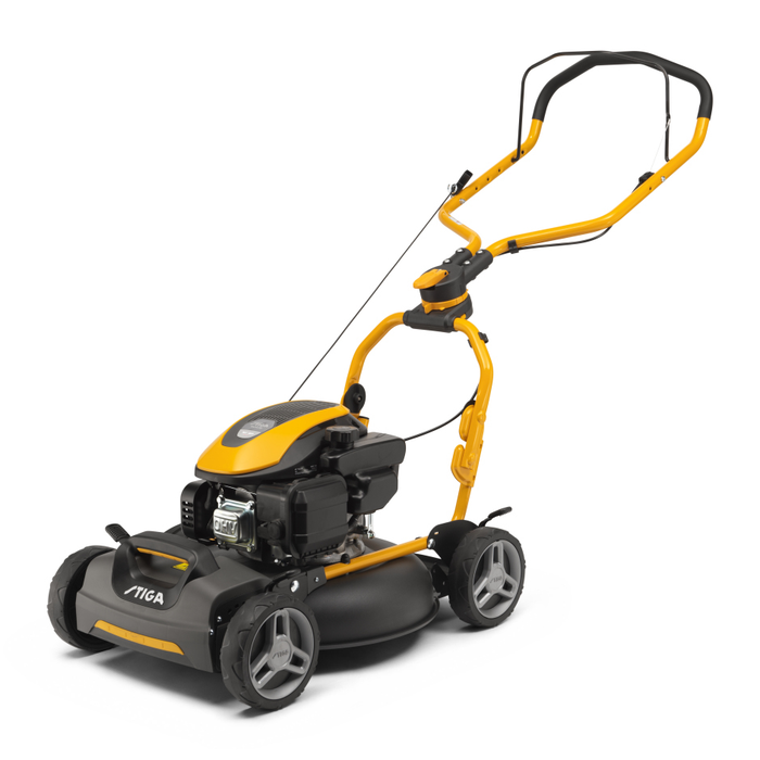 Stiga Multiclip 547 D Hand-Propelled Petrol Mulching Lawnmower with Side-Discharge - Left Facing