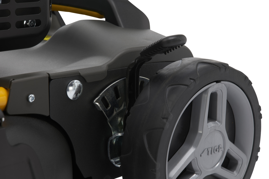 Stiga Multiclip 547 D - Rear-Left Wheel with Cutting-Height Adjustment Lever