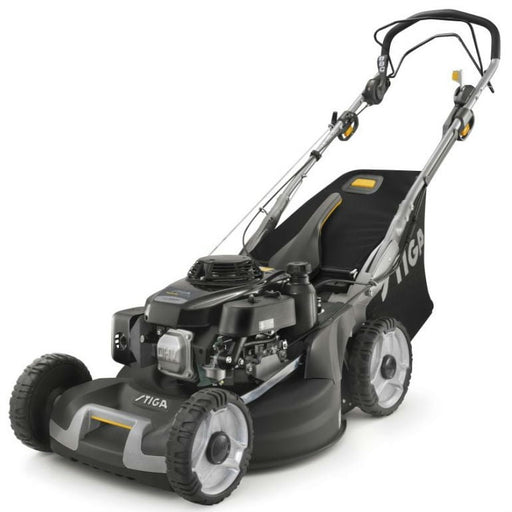 Stiga Twinclip 955 B Self-Propelled Petrol Lawnmower with Blade-Brake Clutch & Honda Engine - Main Image - Left Facing.
