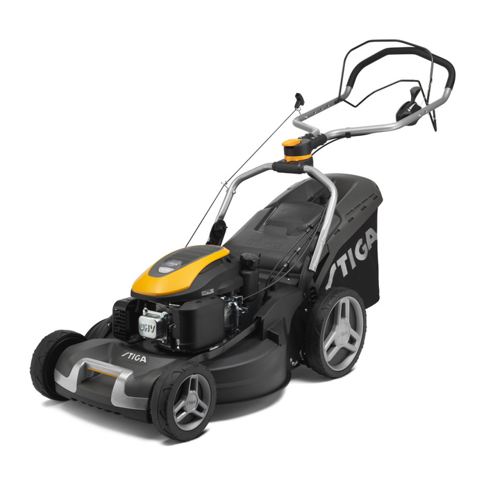 Stiga Combi 955 V 4-in-1 Variable-Speed Petrol Lawnmower - Main Image - Right Facing.