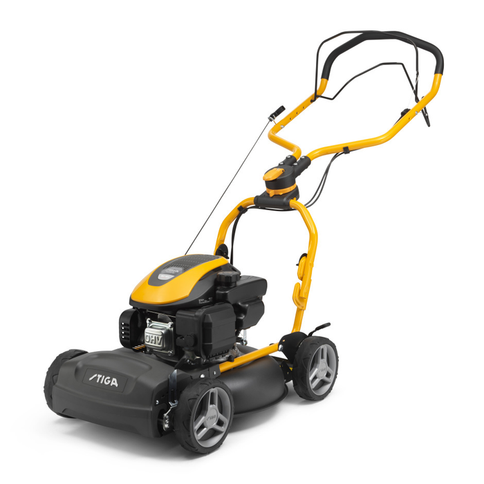 Stiga Multiclip 547 S Hand-Propelled Petrol Mulching Lawnmower - Left Facing