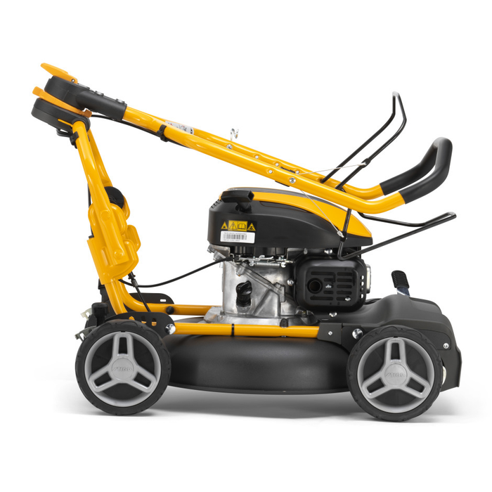 Stiga Multiclip 547 S - Side View - Left Facing with Handlebars Collapsed