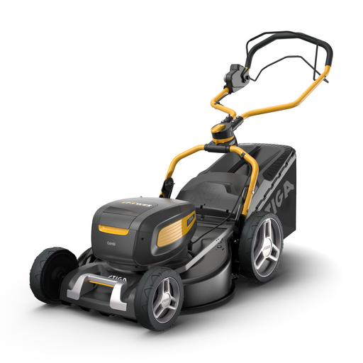 Stiga Combi 753e V KIT 48v 4-in-1 Variable-Speed Cordless Lawnmower - Main Image - Left Facing.