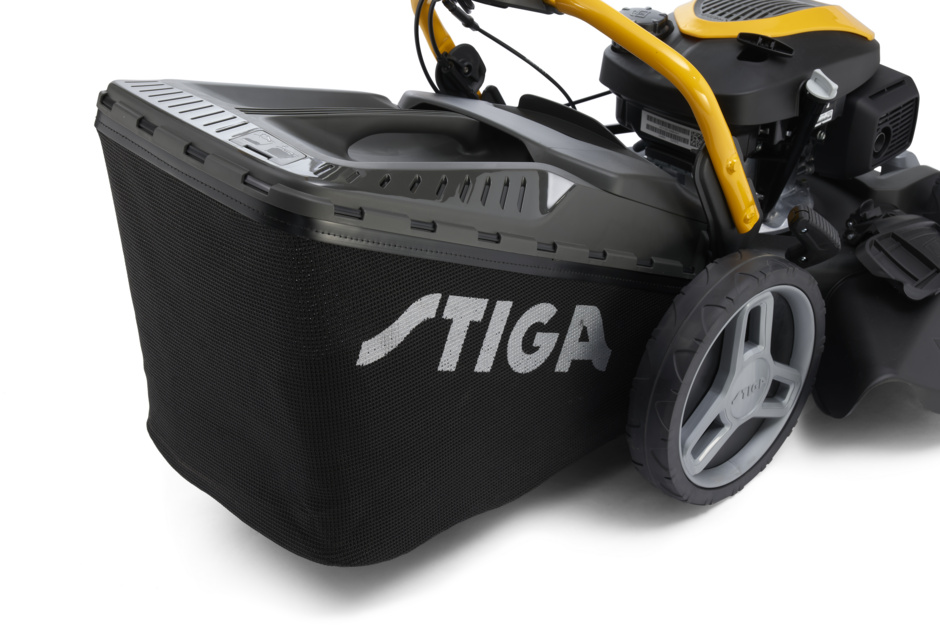 Stiga Combi 753 V - Textile Grass-Collector with Hard Plastic Top.