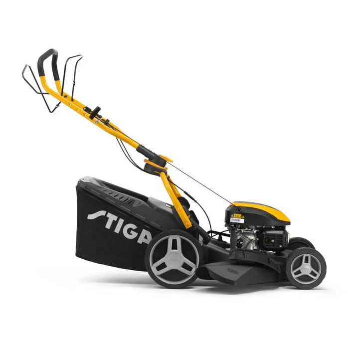 Stiga Combi 748 S - Side View - Right Facing with Handlebar-Height Raised.