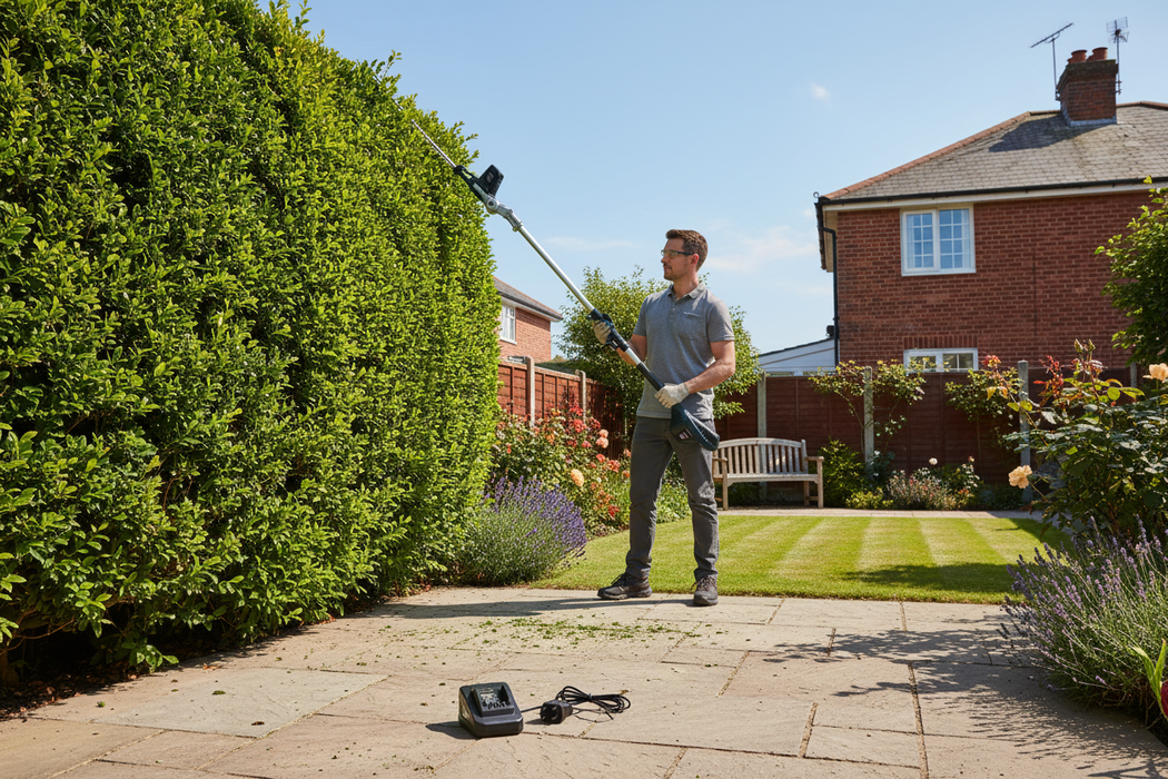 Spectrum SBS240CPHT 40V Cordless Pole Hedge Trimmer — Complete Kit (4.0Ah Battery + Fast Charger)
