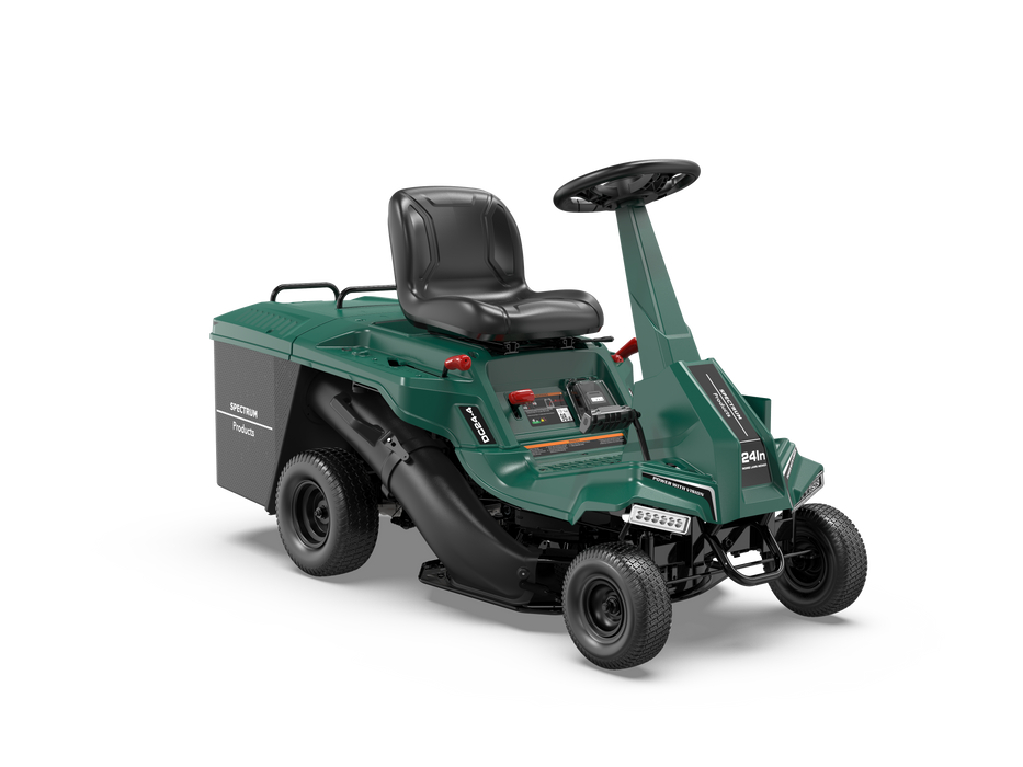 Spectrum DC24-4 Ultra-Compact Rear-Collect/Side-Discharge Ride-On Mower with Manual Drive