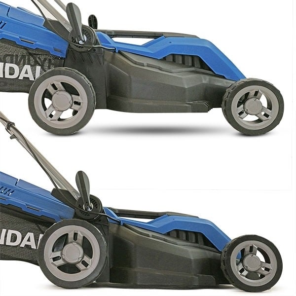 Hyundai 1600w/38cm Electric 4-Wheel Rear-Roller Mulching Lawnmower | HYM3800E