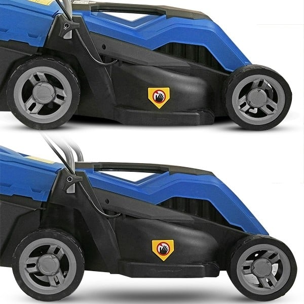 Hyundai 1200w/33cm 3-in-1 Electric 4-Wheel Rear-Roller Lawnmower | HYM3300E