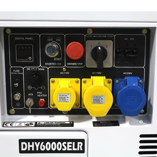 Hyundai 6000w Long-Run Diesel Generator | DHY8000SELR