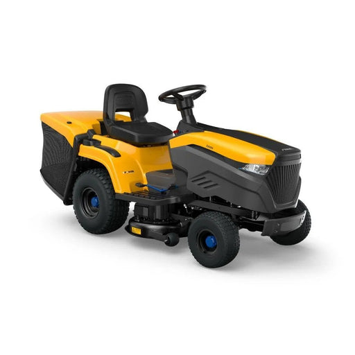 Stiga Estate 798e Battery-Powered Rear-Collect Lawn Tractor with Stepless Electronic Drive - Main Image - Right Facing.