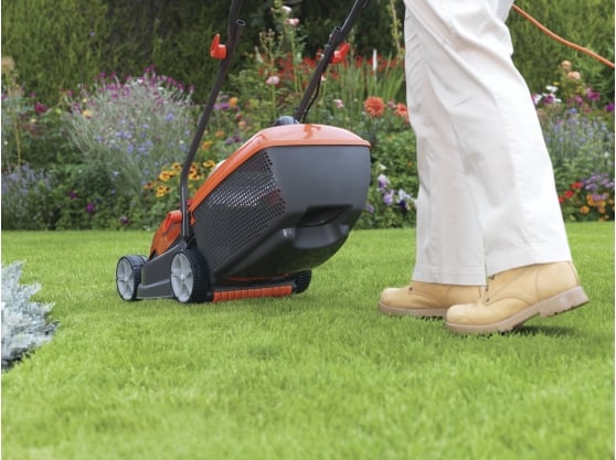 Flymo Chevron 32V Electric 4-Wheel Roller Lawnmower