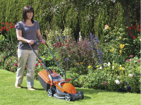 Flymo Chevron 32V Electric 4-Wheel Roller Lawnmower