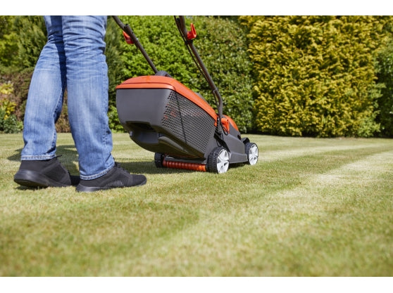Flymo Chevron 32VC Electric 4-Wheel Roller Lawnmower