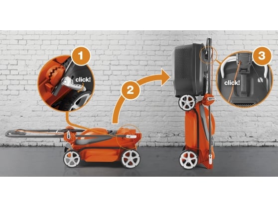 Flymo EasiStore 340R Electric 4-Wheel Roller Lawnmower