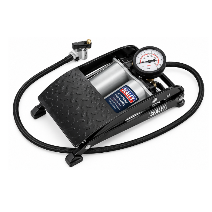 Sealey FP4 Professional Twin-Barrel Foot Pump