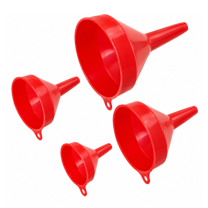 Sealey F94 Economy Fixed-Spout Funnel Set | 4-Piece