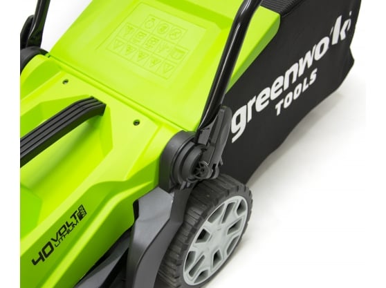 Greenworks G40LM41K2X 40v/41cm Cordless Lawnmower (Inc. 2 x 2Ah Batteries & Charger)