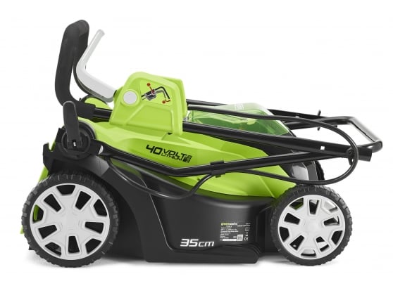 Greenworks G40LM41K2X 40v/41cm Cordless Lawnmower (Inc. 2 x 2Ah Batteries & Charger)
