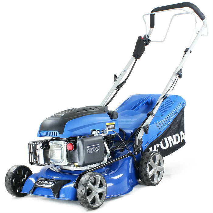Hyundai 139cc/42cm 3-in-1 Self-Propelled Petrol Lawnmower with Electric Start | HYM430SPE