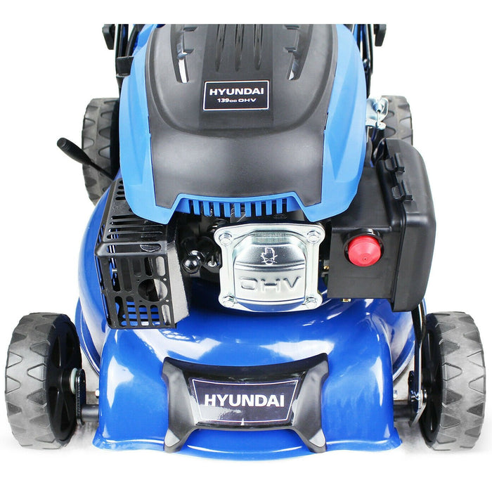 Hyundai 139cc/42cm 3-in-1 Self-Propelled Petrol Lawnmower with Electric Start | HYM430SPE