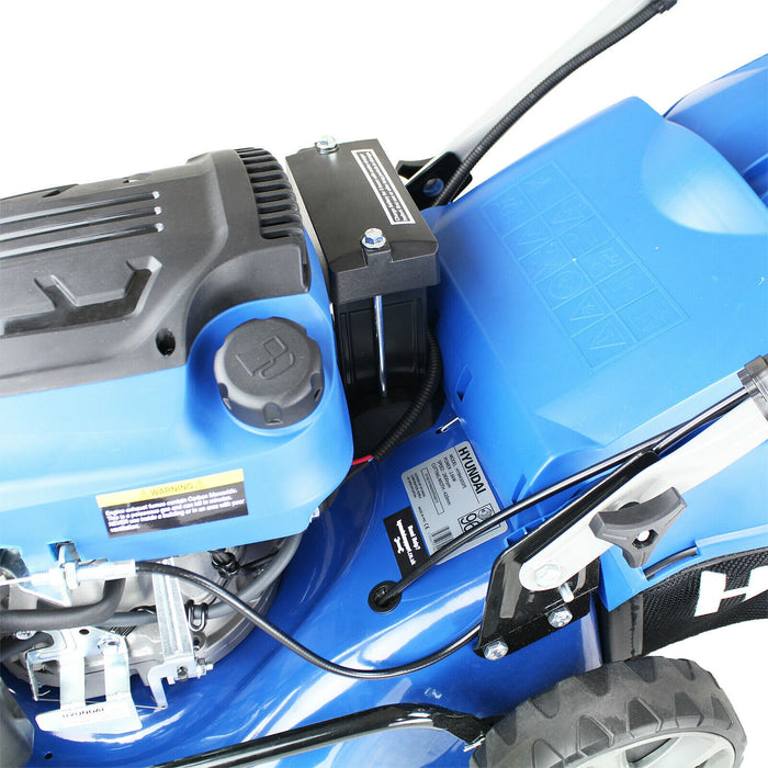 Hyundai 139cc/42cm 3-in-1 Self-Propelled Petrol Lawnmower with Electric Start | HYM430SPE