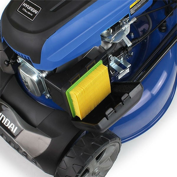 Hyundai 196cc/51cm 4-in-1 Variable-Speed Petrol Lawnmower with Electric Start | HYM510SPE