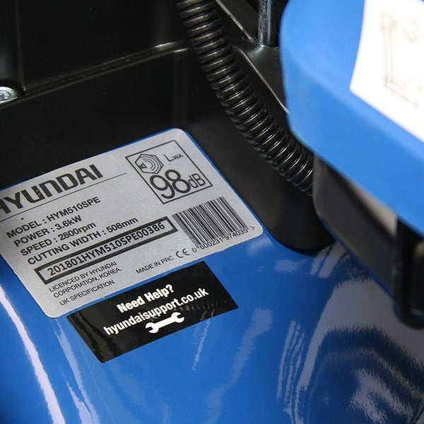 Hyundai 196cc/51cm 4-in-1 Variable-Speed Petrol Lawnmower with Electric Start | HYM510SPE