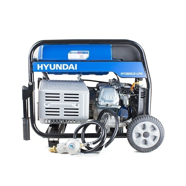 Hyundai 3.2kW/4.00kVa* Dual-Fuel Electric-Start Site Generator | HY3800LE-LPG