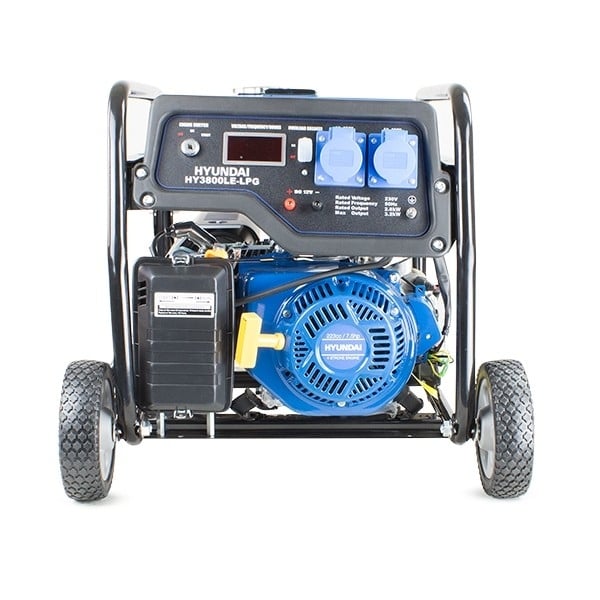 Hyundai 3.2kW/4.00kVa* Dual-Fuel Electric-Start Site Generator | HY3800LE-LPG