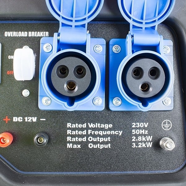 Hyundai 3.2kW/4.00kVa* Dual-Fuel Electric-Start Site Generator | HY3800LE-LPG