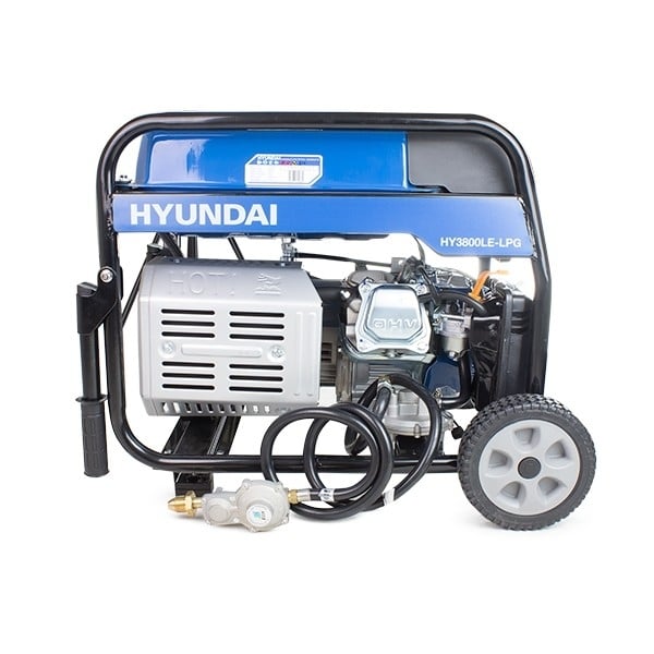 Hyundai 3.2kW/4.00kVa* Dual-Fuel Electric-Start Site Generator | HY3800LE-LPG